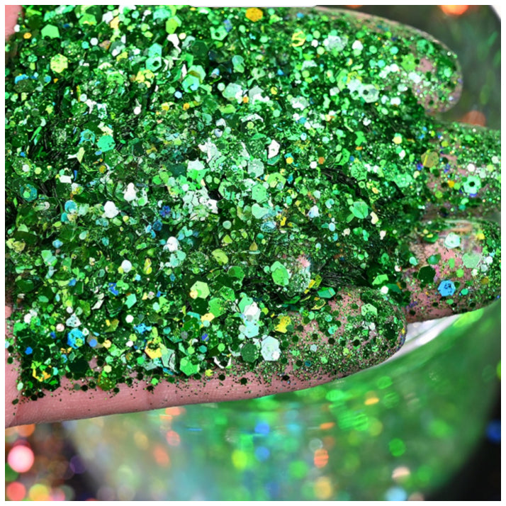160g Holographic Chunky Glitter for Resin Art, Nails, Face, Hair, Tumblers, Crafts, and DIY Decorations