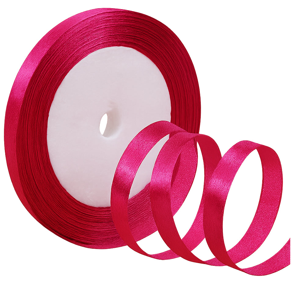 Satin Ribbon 3/8 Inch Wide Single Face Polyester Roll 23 Yards for Crafts and Decoration