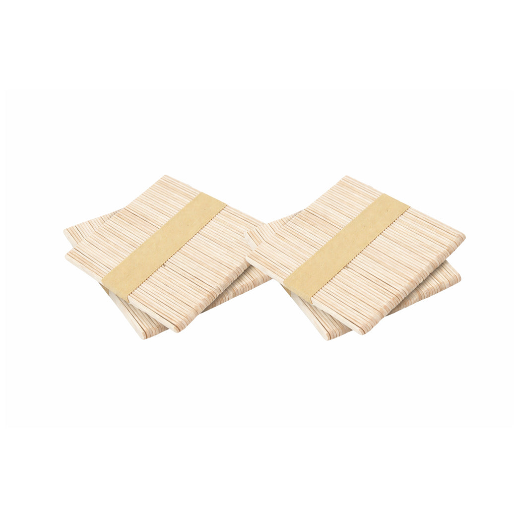 Natural Food Grade Wooden Popsicle Sticks 4.5 Inch Craft Sticks for Ice Cream, Waxing and DIY Crafts