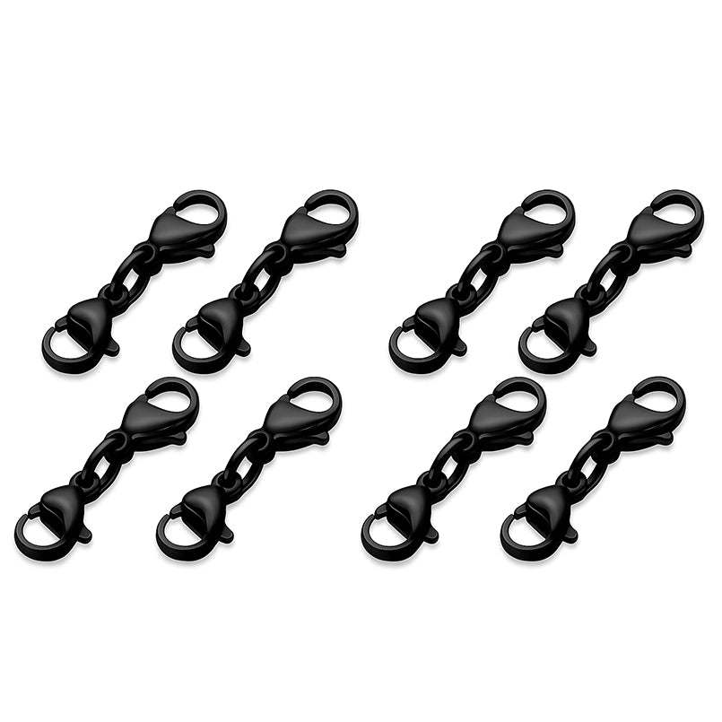 Stainless Steel Double Lobster Clasp Necklace Extenders for DIY Jewelry Making