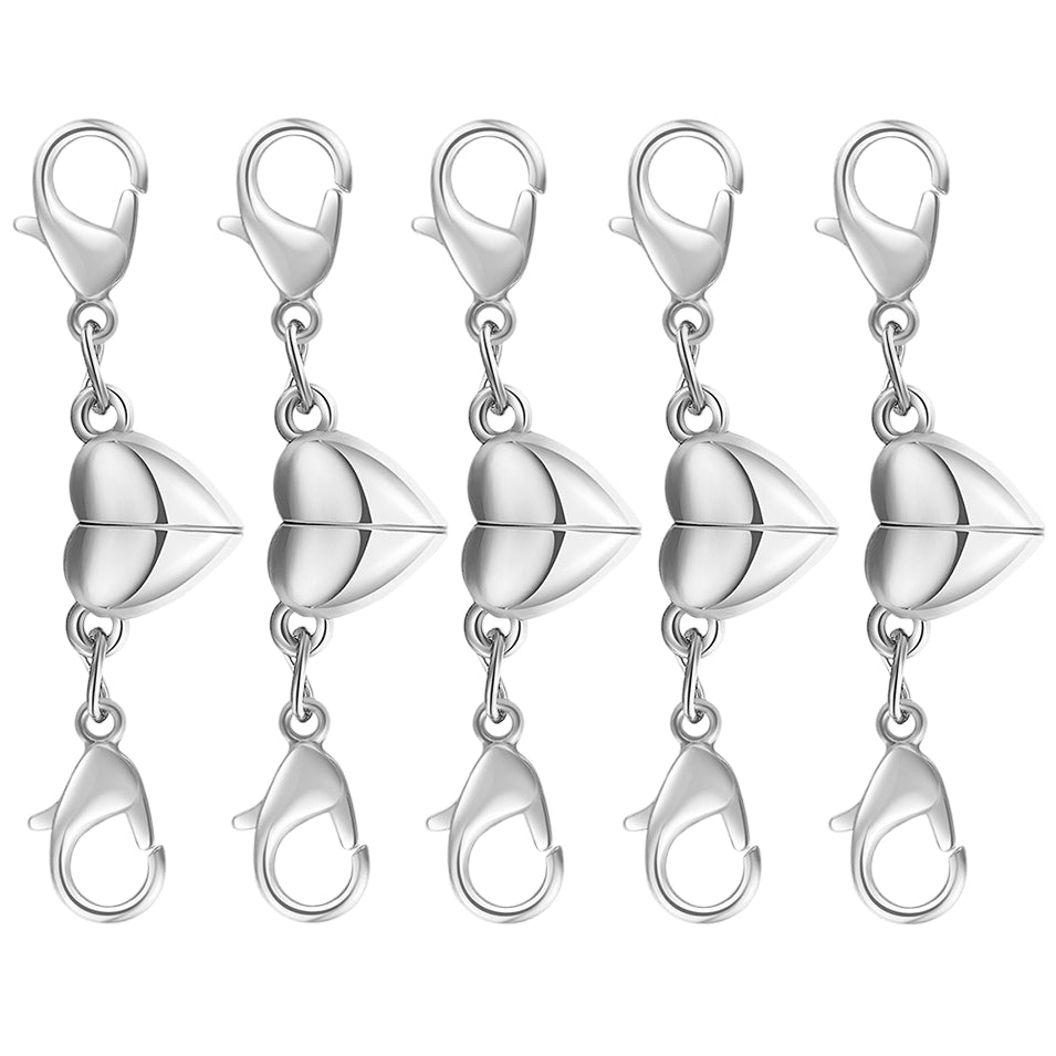 14K Gold and Silver Magnetic Double Lobster Clasp Extenders for Necklaces and Bracelets