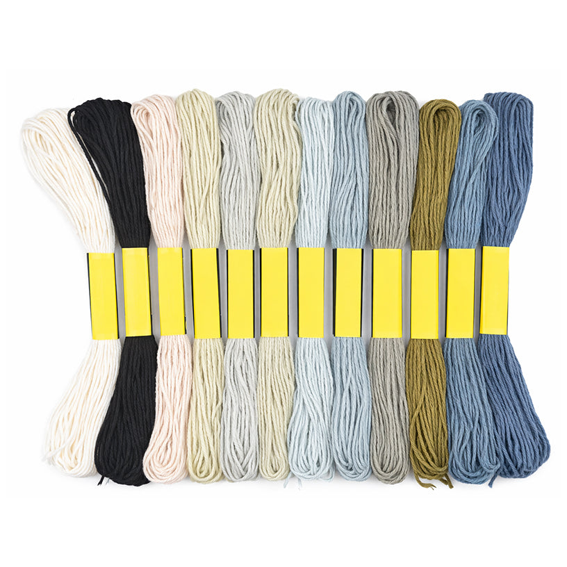 Premium Cotton Embroidery Floss Skeins for Cross Stitch Sewing and Bracelet Making, Pack of 12