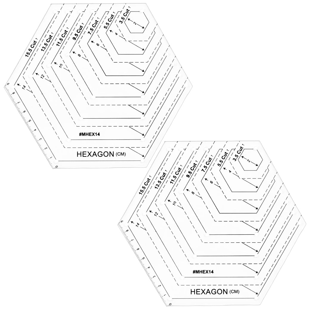 Transparent Acrylic Circle Stencil Ruler Tri Recs Template for Drafting Drawing and Crafts, Pack of 2