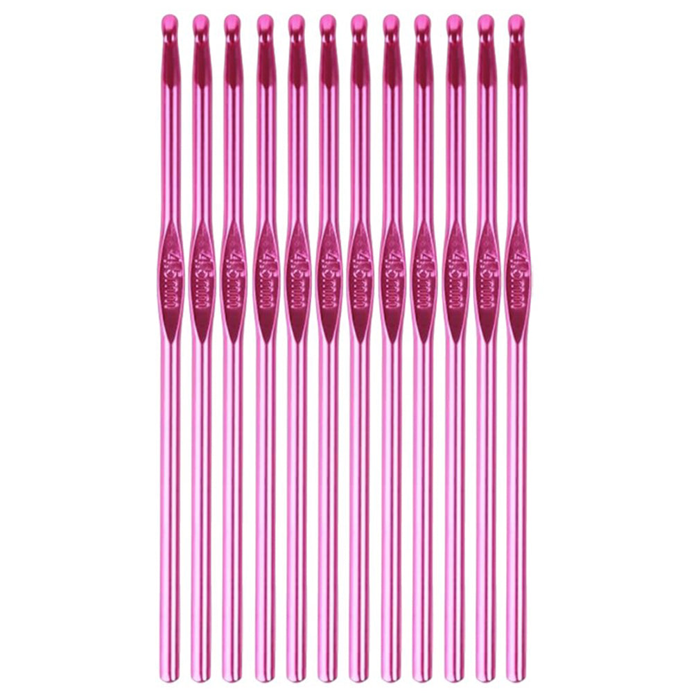 12pcs Aluminum Crochet Hook Set H/8 Size for DIY Yarn Crafts and Knitting Projects