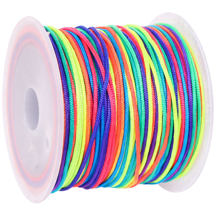 1 mm Rainbow Stretch Elastic Cord for Bracelets Jewelry Making and Beading Crafts