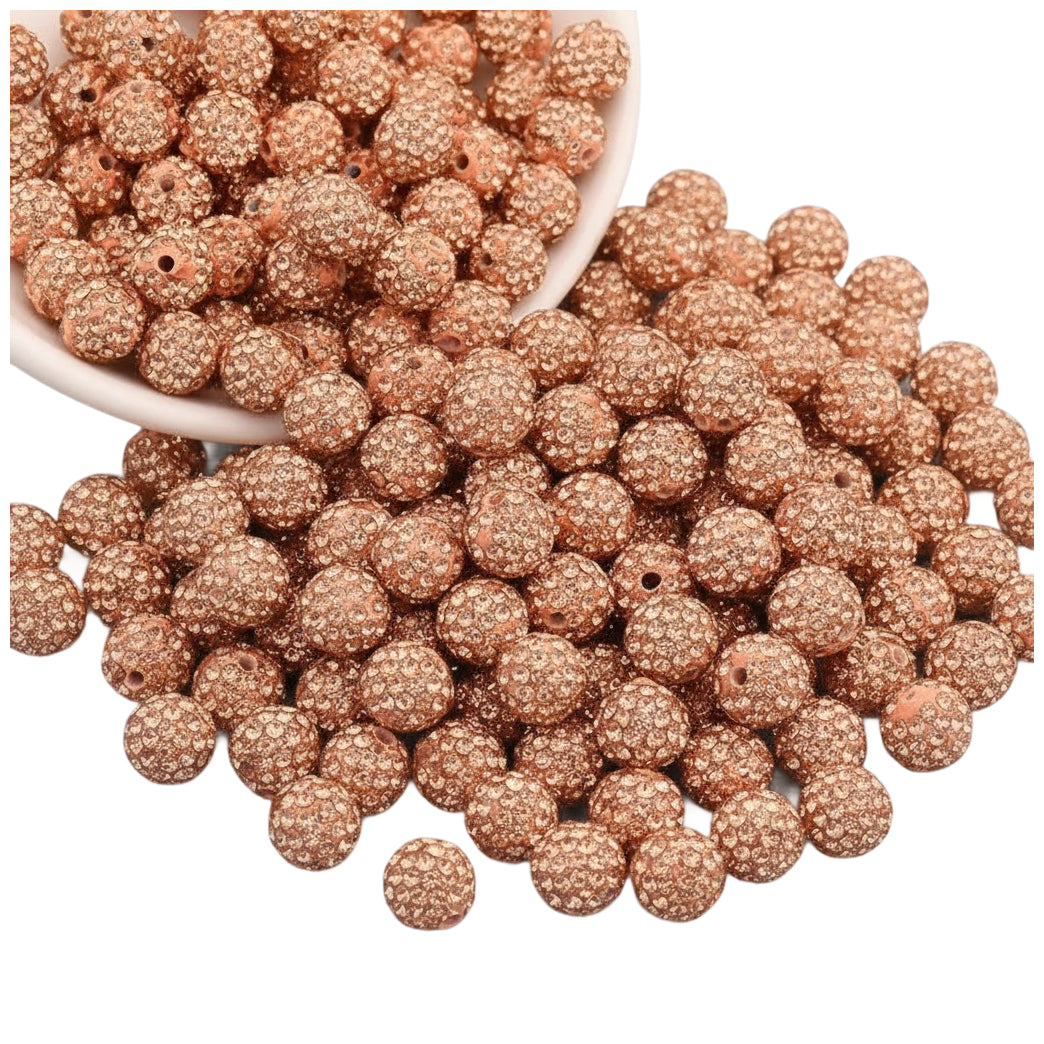 Sparkle Rhinestone Clay Beads Round Disco Spacer Beads for Jewelry Making, Bracelets, Earrings and DIY Craft Projects