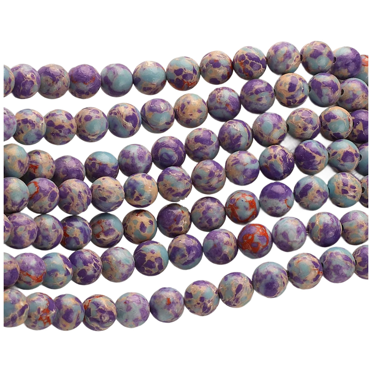 Natural Agate Round Gemstone Beads Polished Stone Loose Beads for Jewelry Making 15 Inch Strand