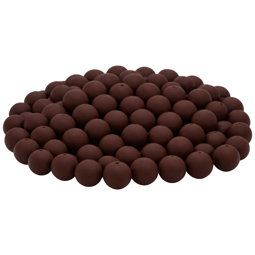 15mm Silicone Beads for Keychains Bracelets Pens Crafts Bulk Round Beads DIY Jewelry Making, Pack of 100