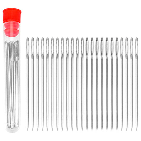 23Pcs Pack Large Eye Sewing Needles with Storage Bottle for Embroidery, Yarn, Leather, and Crafts