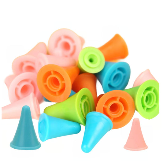 30 Pcs Colorful Knitting Needle Point Protectors 2 Sizes, Soft Non-Slip Rubber Caps