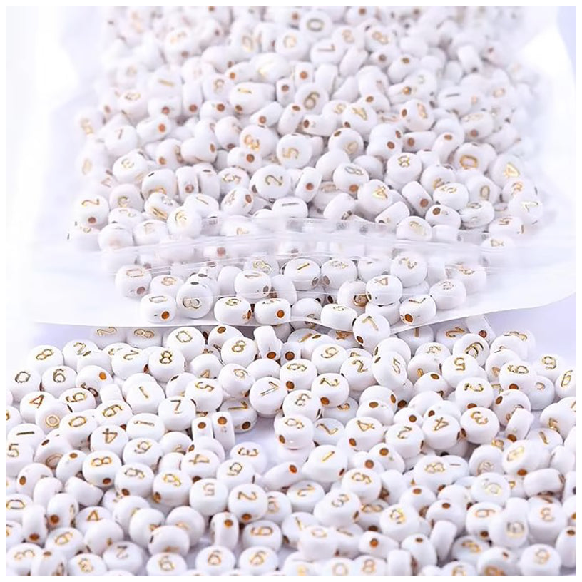 3500PCS Colorful Acrylic Letter Beads 4x7mm Round Alphabet Beads for DIY Jewelry Making Crafts