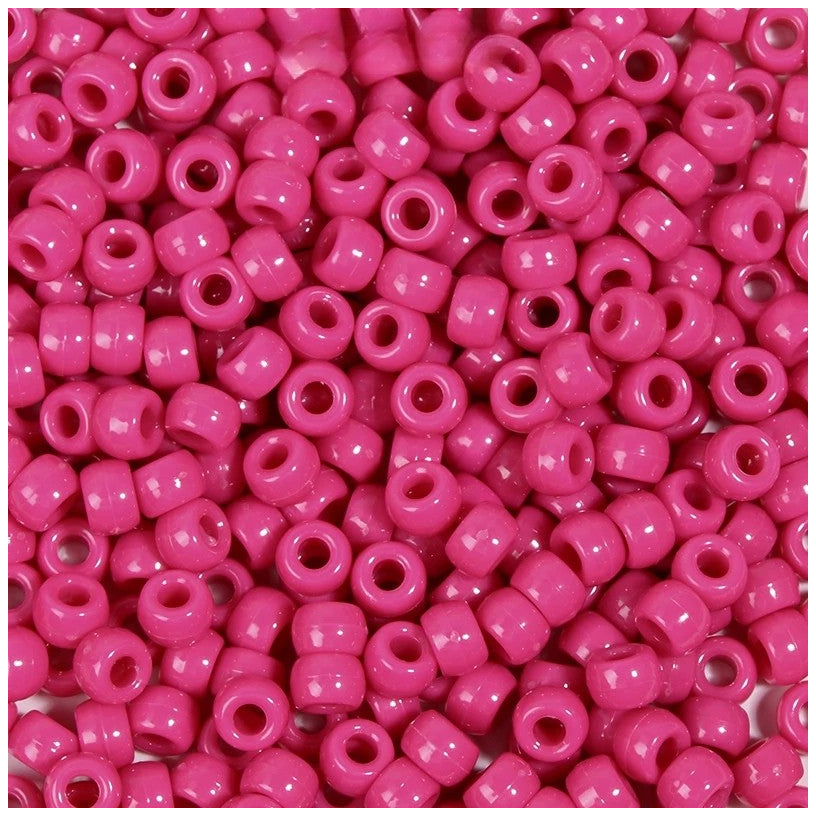 6x9mm Mixed Color Transparent Glitter Pony Beads for Hair Braids and Jewelry Making, Pack of 1000