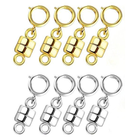 Strong Magnetic Necklace Clasps Gold and Silver Converters for Bracelets and Jewelry Chains