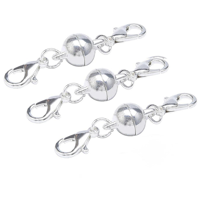 14K Gold Magnetic Necklace Clasp With 925 Sterling Silver Double Lobster Closure for Jewelry Repair