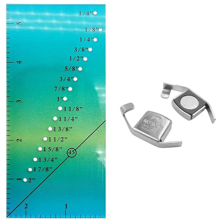 Magnetic Seam Guide and Seam Allowance Ruler for Sewing Machines Straight Hems and Accurate Stitching