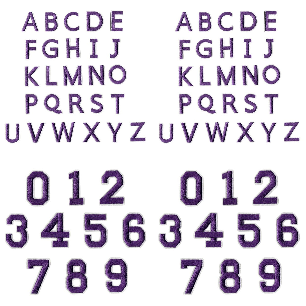 Iron-On Alphabet and Number Embroidered Patches for Clothing, Hats, Jeans, DIY Crafts and Sewing Repairs