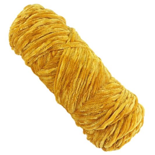 Ginger Thick Chenille Yarn for Knitting/Crochet, #5 Weight (120 Yards)