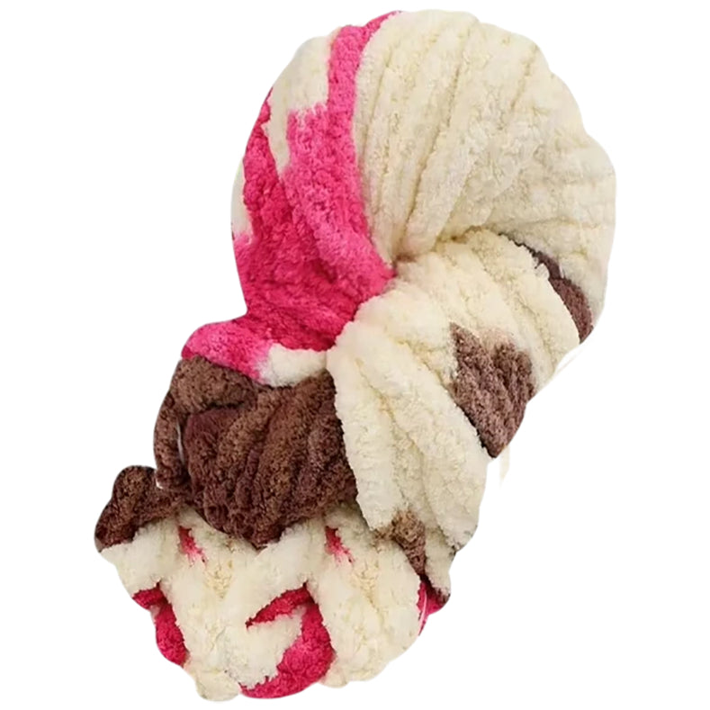 Super Chunky Chenille Yarn Soft Thick Fluffy Polyester for Arm Knitting Blankets and Home Decor, 20mm Thick 250 Grams/8.82oz 27.34 yards