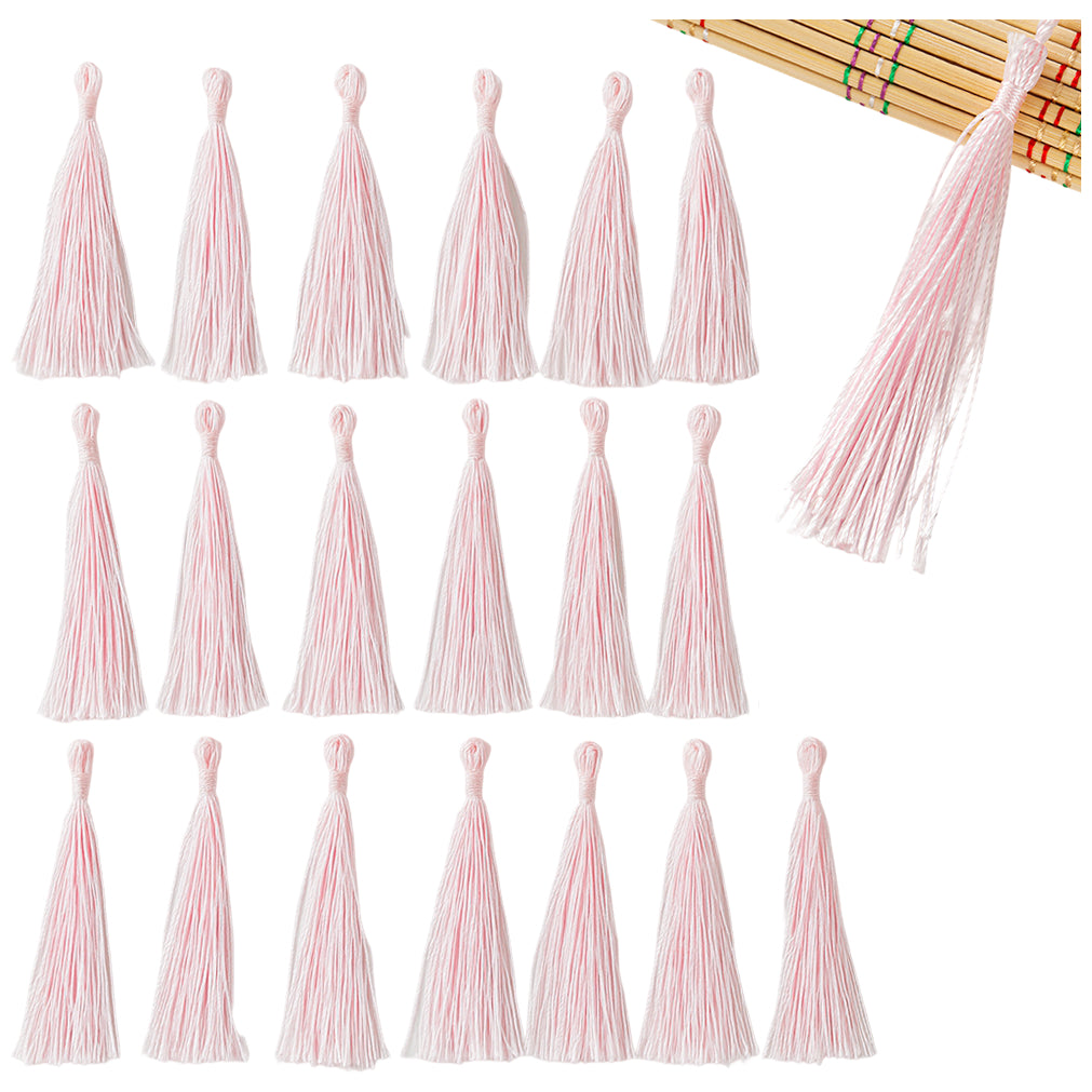Handmade Silky Tassel Set for Jewelry Making, Keychains, Gift Tags, Sewing Crafts, and Home Decor, Pack of 20