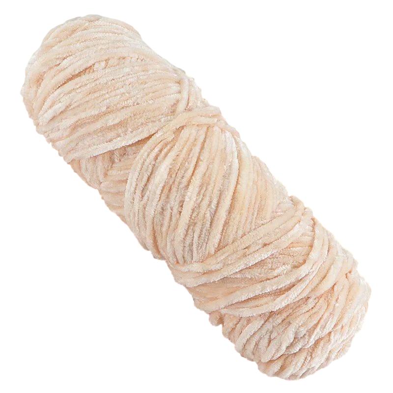 Light Brown Thick Chenille Yarn for Knitting/Crochet, #5 Weight (120 Yards)