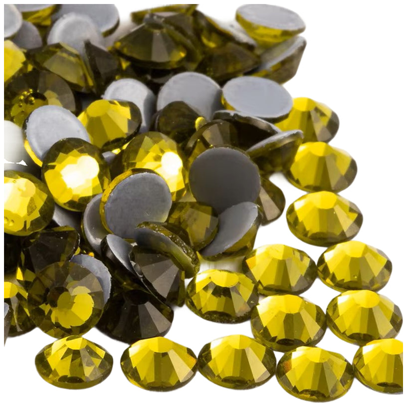 Flat Back Rhinestones Round Gems for Nail Art Clothing Crafts Glue Fix Decorations, Pack of 1440