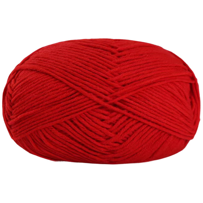 Soft Cotton Acrylic Blend Yarn for Crochet Knitting Amigurumi Projects, 50 Grams/1.76oz 140 yards