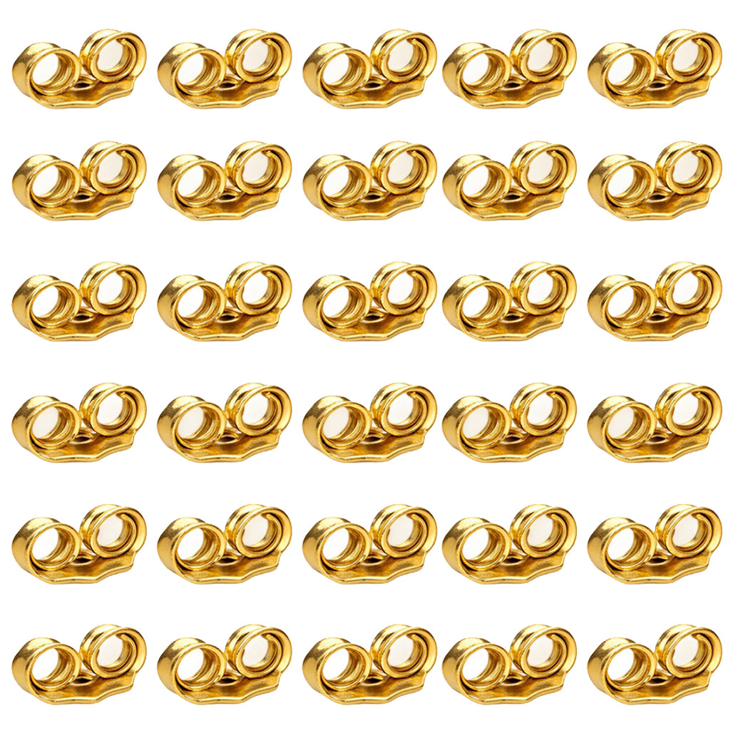 Secure Locking Earring Backs Replacement for Stud Earrings and Posts, 15 Pairs