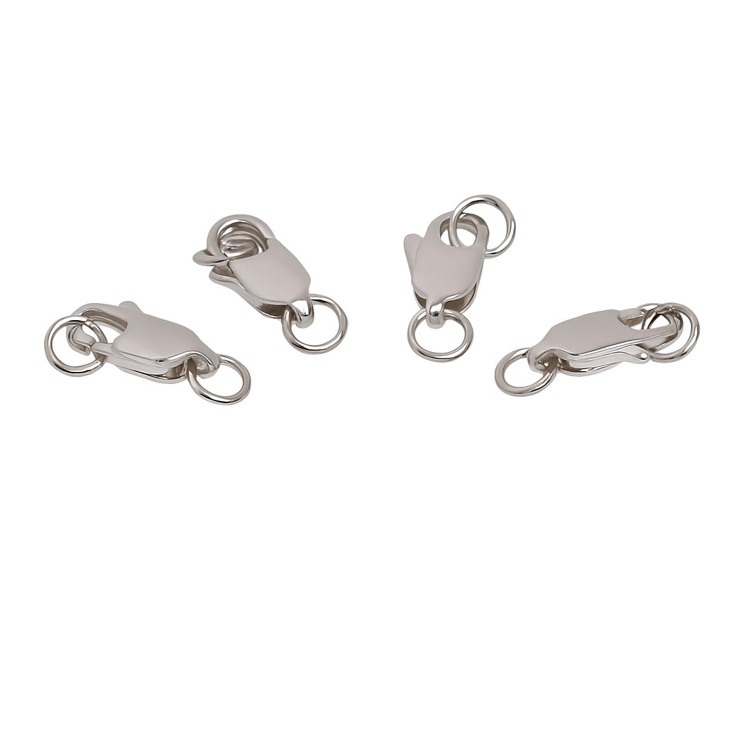 14K Gold Lobster Claw Clasps With Closed Jump Rings for Necklace Repairs and DIY Jewelry Making