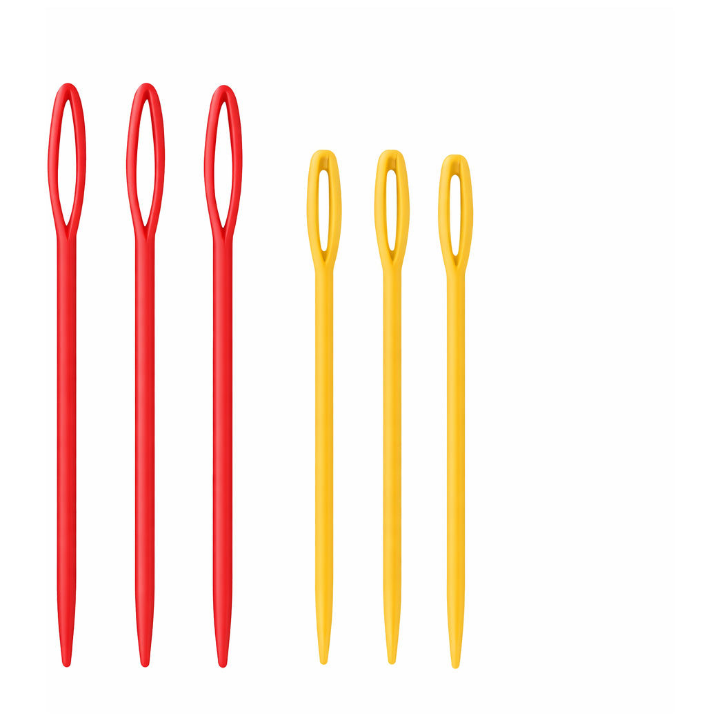 Multicolor Plastic Yarn Needles for Crocheting, Sewing, Weaving, and Needlepoint Crafts, Pack of 6
