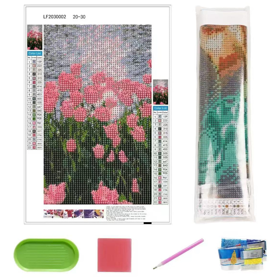 5D Full Drill Diamond Painting Kit 30x40cm HD Canvas with Tools for DIY Wall Decor Gift Crafts