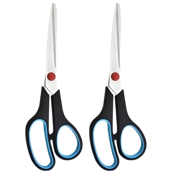 8 Inch Titanium Non Stick Scissors Professional Stainless Steel Comfort Grip Office Craft DIY Use, Pack of 2