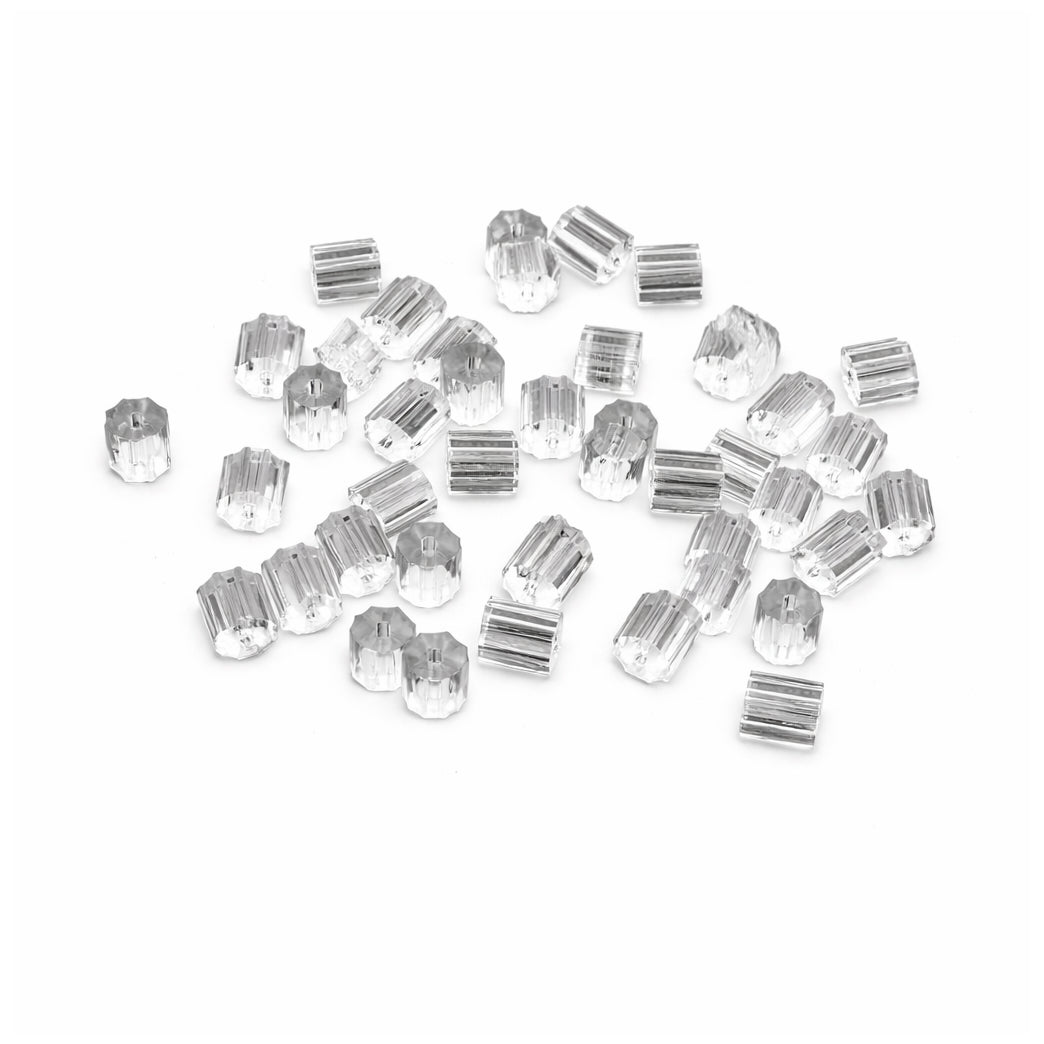 Clear Silicone Earring Backs Soft Plastic Replacement Stoppers for Studs and Hoops