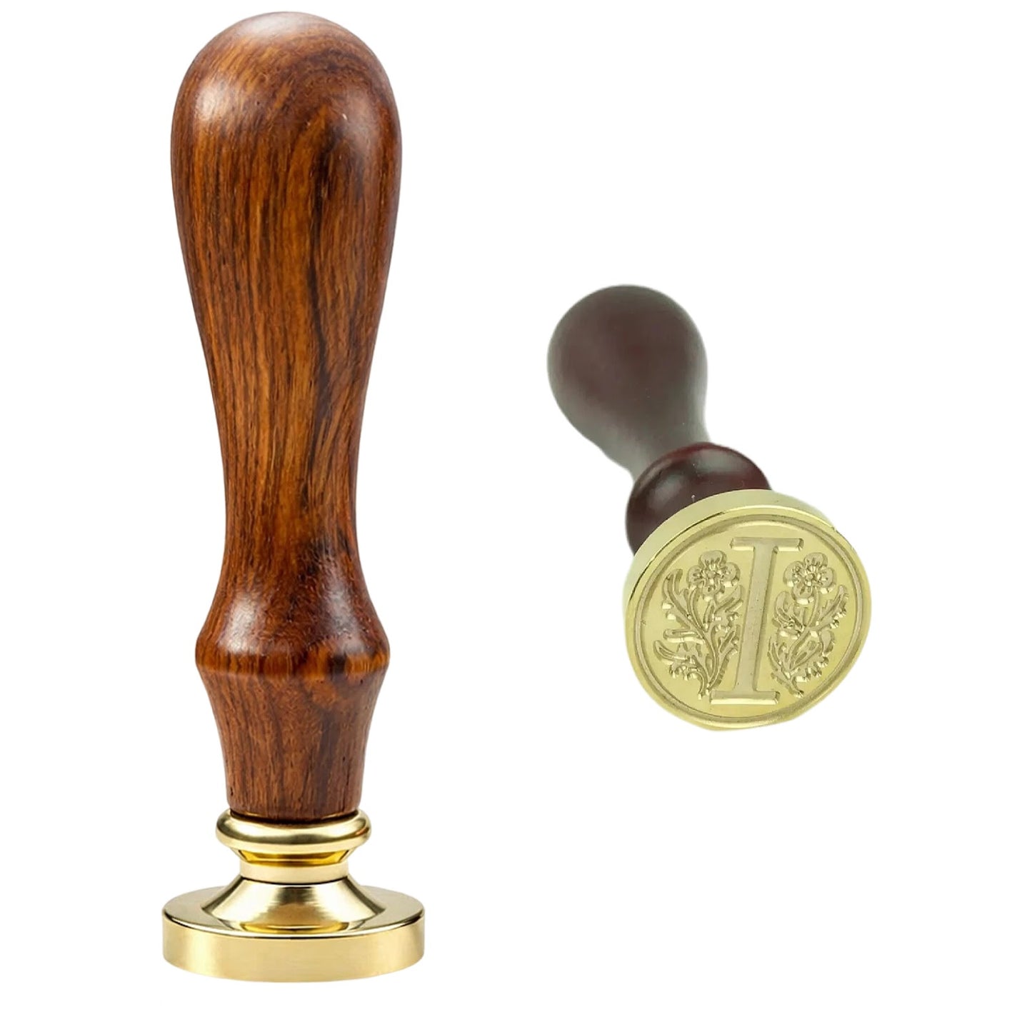 Traditional Initial Alphabet Wax Seal Stamp Brass Head Wooden Handle for Cards Envelopes Gift Wrap Wedding Invitations