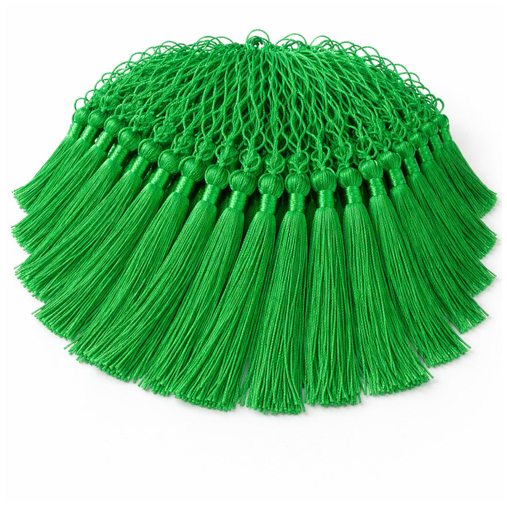 Mini Silky Tassels with Loops for Jewelry Making DIY Crafts Bookmarks Handmade Polyester 5 Inch, Pack of 100
