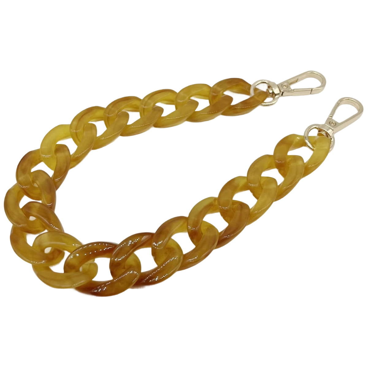 Large Acrylic Flat Chain Strap 14.57 Inch Replacement Handle for Handbags, Purses, and DIY Crafts