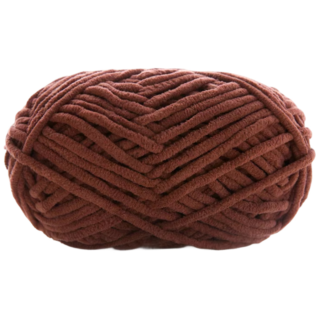 Super Bulky Chenille Velvet Yarn – Size 6 Fluffy Plush Yarn for Crocheting, Amigurumi, and Baby Blankets, 100g/3.53oz 120 yards