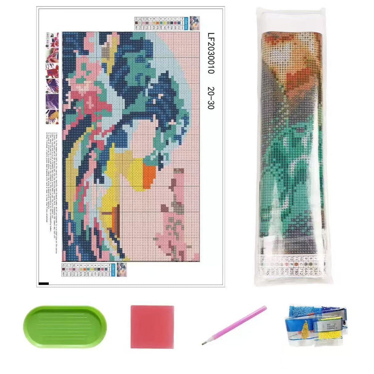 5D Full Drill Diamond Painting Kit 30x40cm HD Canvas with Tools for DIY Wall Decor Gift Crafts