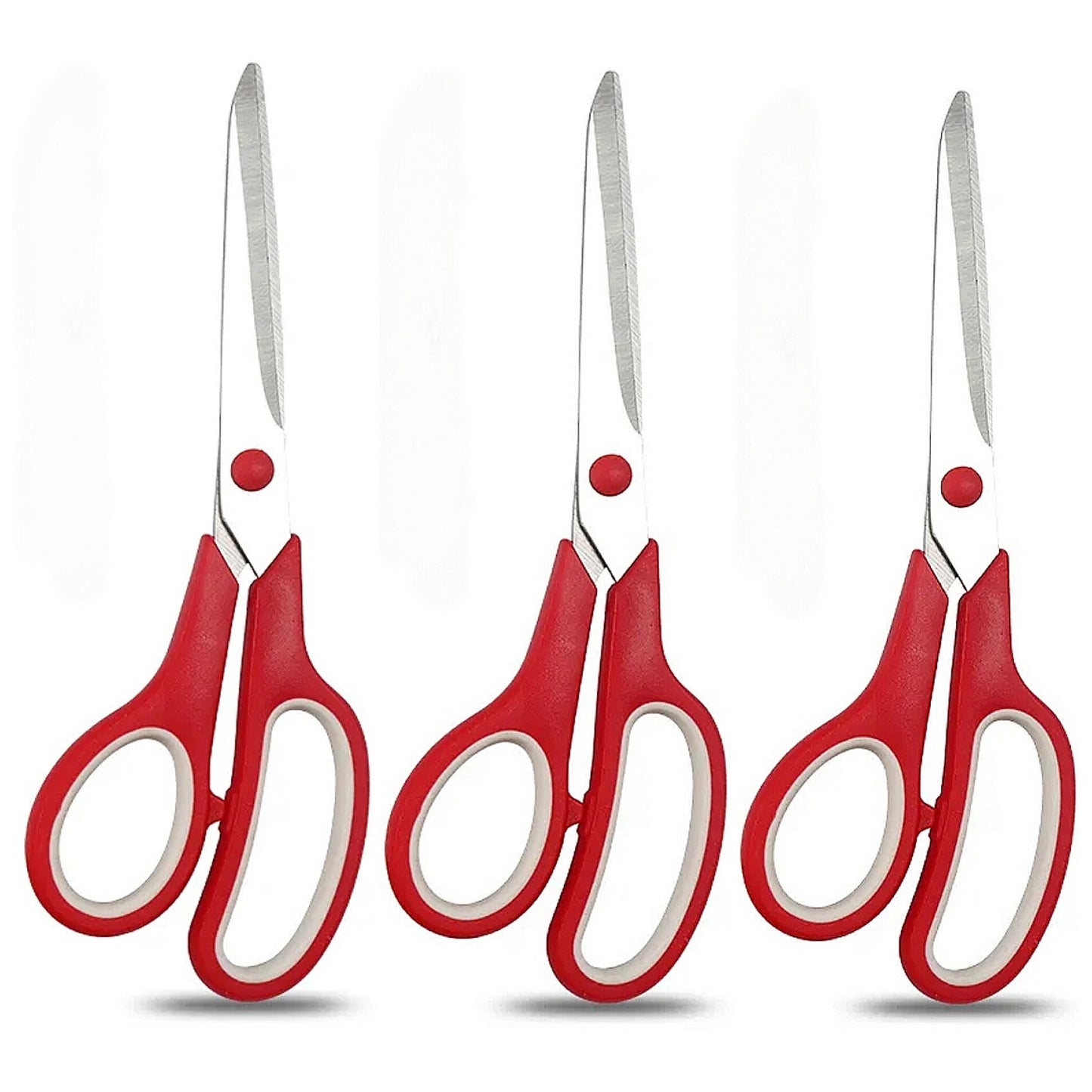 8 Inch Dual Color Stainless Steel Scissors All Purpose for Office School and Sewing Crafts