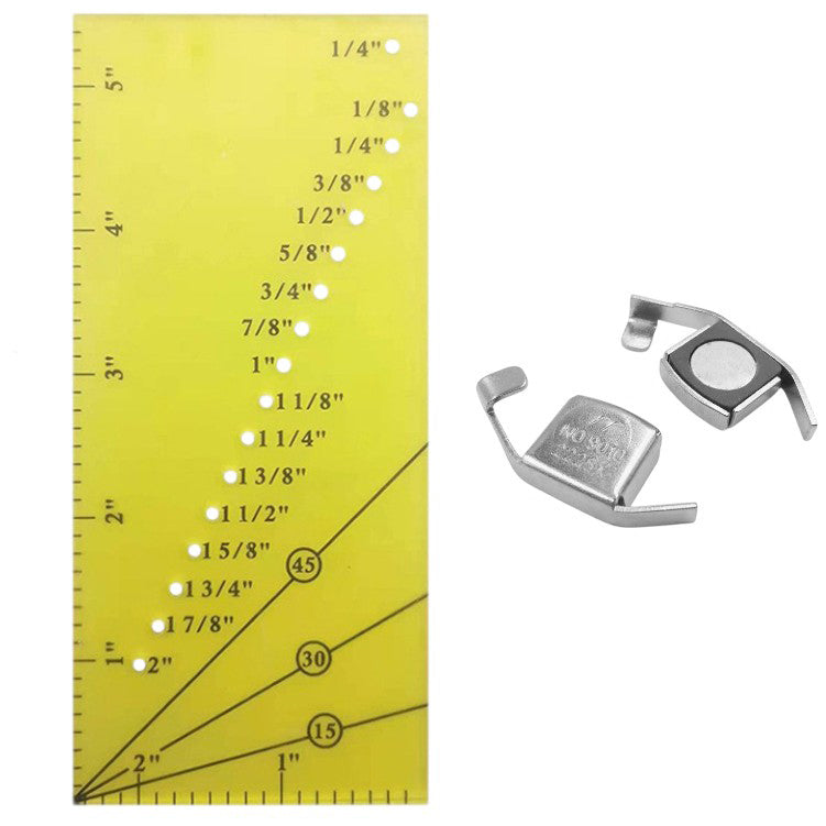 Magnetic Seam Guide and Seam Allowance Ruler for Sewing Machines Straight Hems and Accurate Stitching