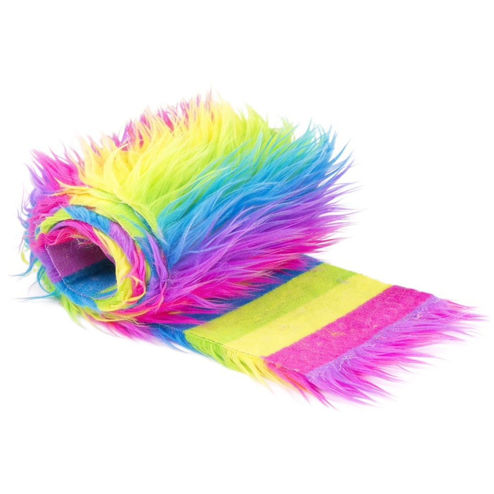 60 Inch Faux Fur Fabric Precut Strips Fluffy Craft Fur for Gnome Beards and Costumes