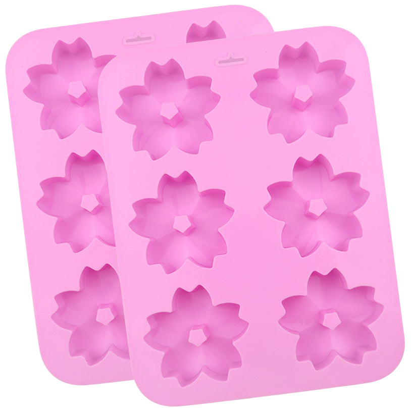 Silicone Soap Molds with 6 Cavities for DIY Soap Wax Chocolate Baking Crafts, Pack of 2