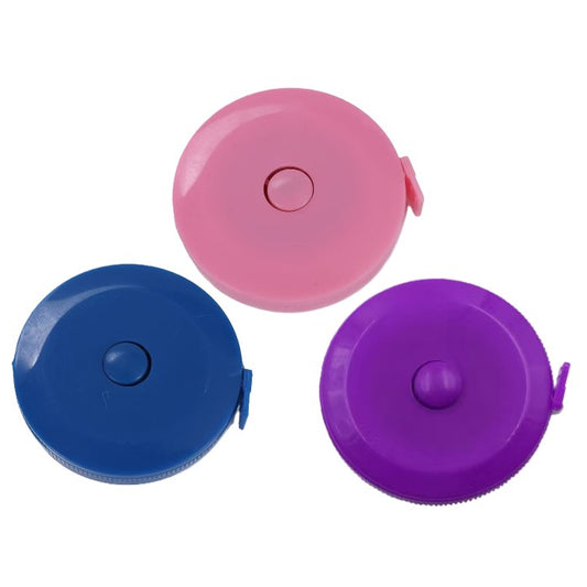 60-Inch Retractable Measuring Tape for Body, Sewing, Tailoring, and Craft Projects, Pack of 3