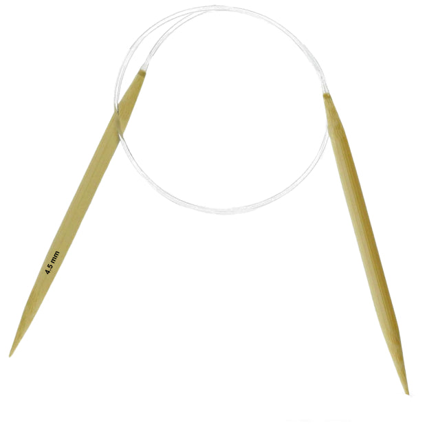 Carbonized Bamboo Circular Knitting Needles with Clear Cables – 47 Inches for Smooth Knitting