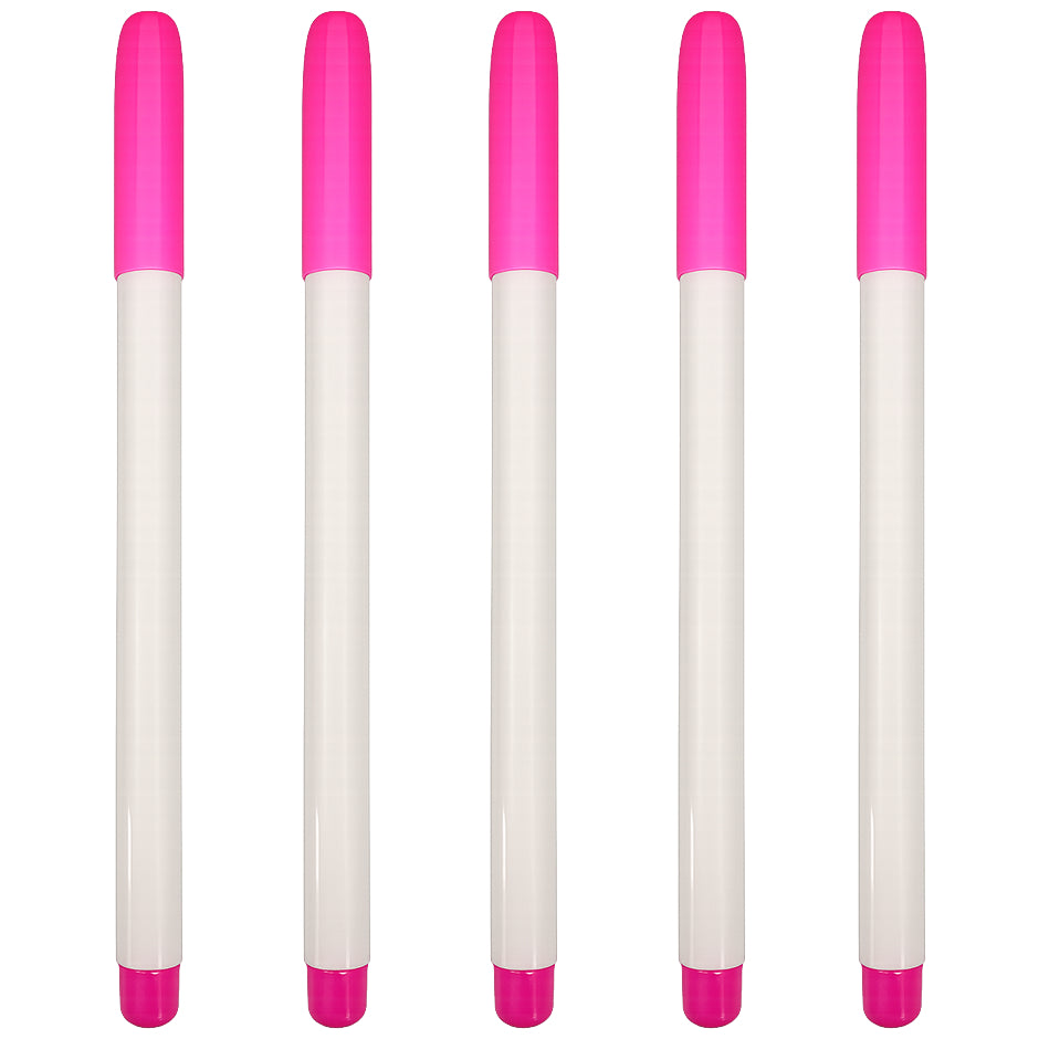 Erasable Fabric Markers for Sewing Water Soluble Washable Pens with 1.5mm Brush Tip, Pack of 5