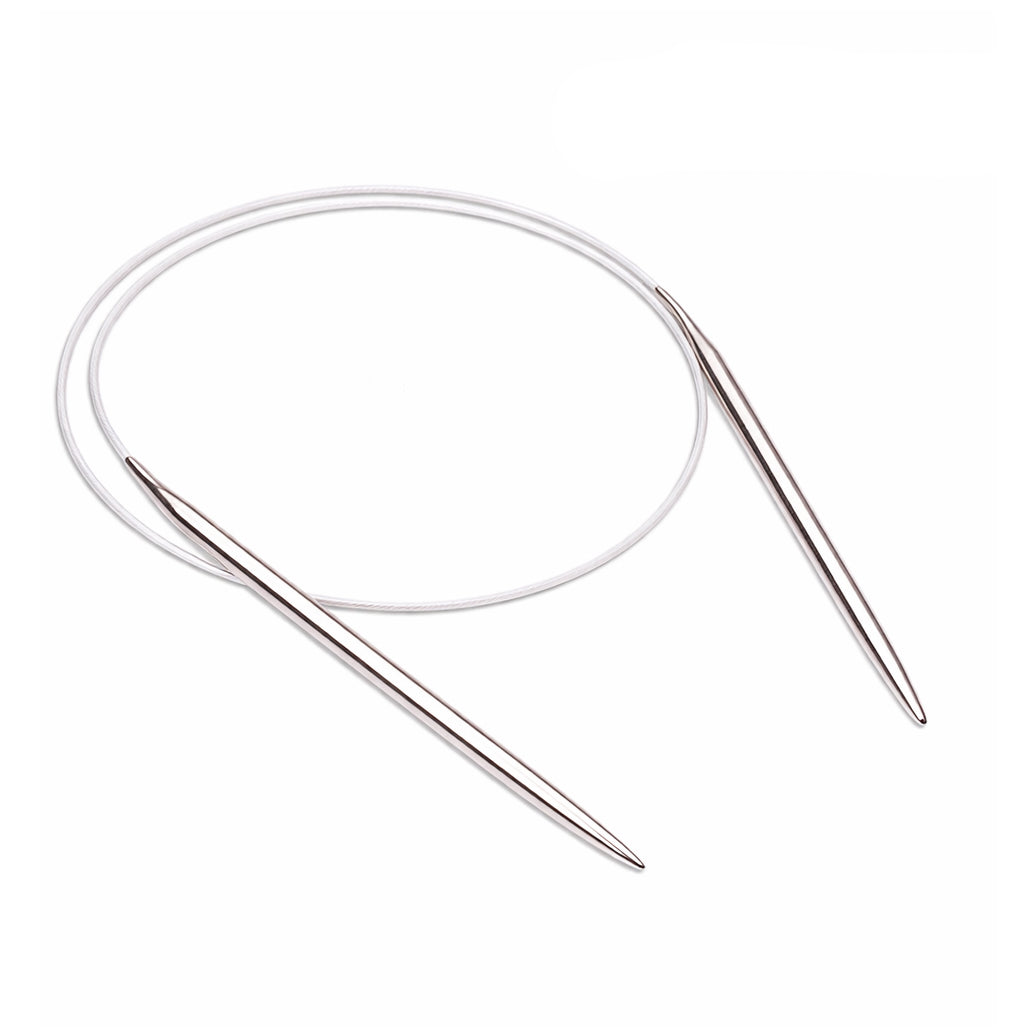 16 Inch Metal Circular Knitting Needles Set for Hats Sleeves Scarves Baby Sweaters and Small Knitting Projects