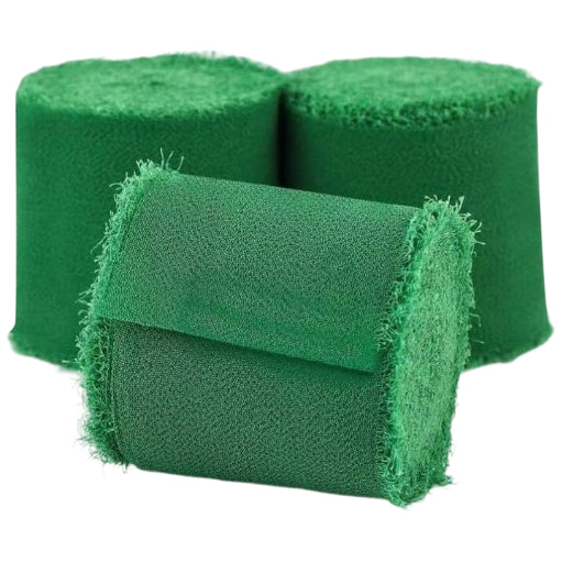 1.5 Inch Chiffon Ribbon 3 Rolls 15 Yards Total for Wedding Bouquets and Floral Decorations