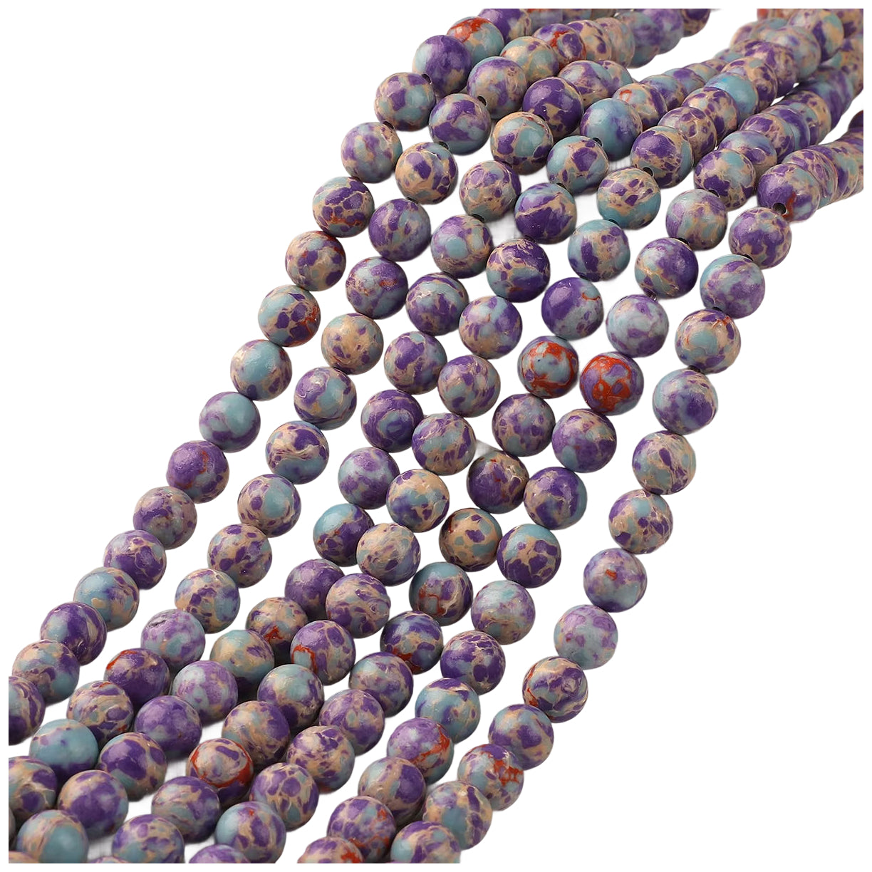 Natural Agate Round Gemstone Beads Polished Stone Loose Beads for Jewelry Making 15 Inch Strand