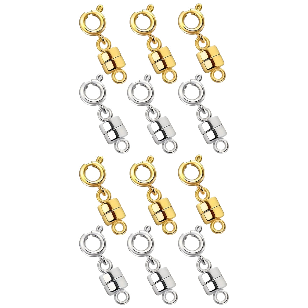 Magnetic Necklace Clasp Extenders for Women, Gold Chain Converter for Bracelets, Necklaces, and Anklets