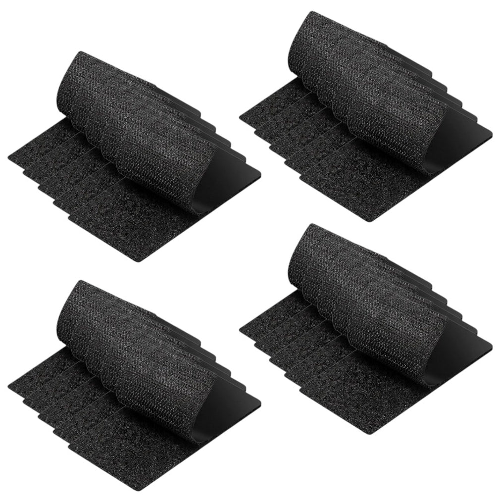 Strips with Adhesive for Fabric, No Sew Stick On for Fabric, Sticky Back for Clothes, Curtains - Heavy Duty Double Sided Hook and Loop Hem Tape Fasteners, No Sewing No Iron