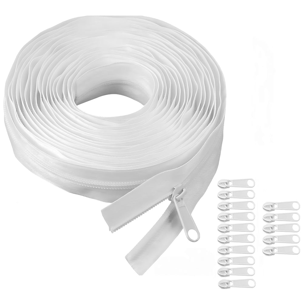 Nylon Coil Zipper Bulk Set with Replacement Sliders for Sewing Bags, Garments, Pouches and DIY Craft Projects
